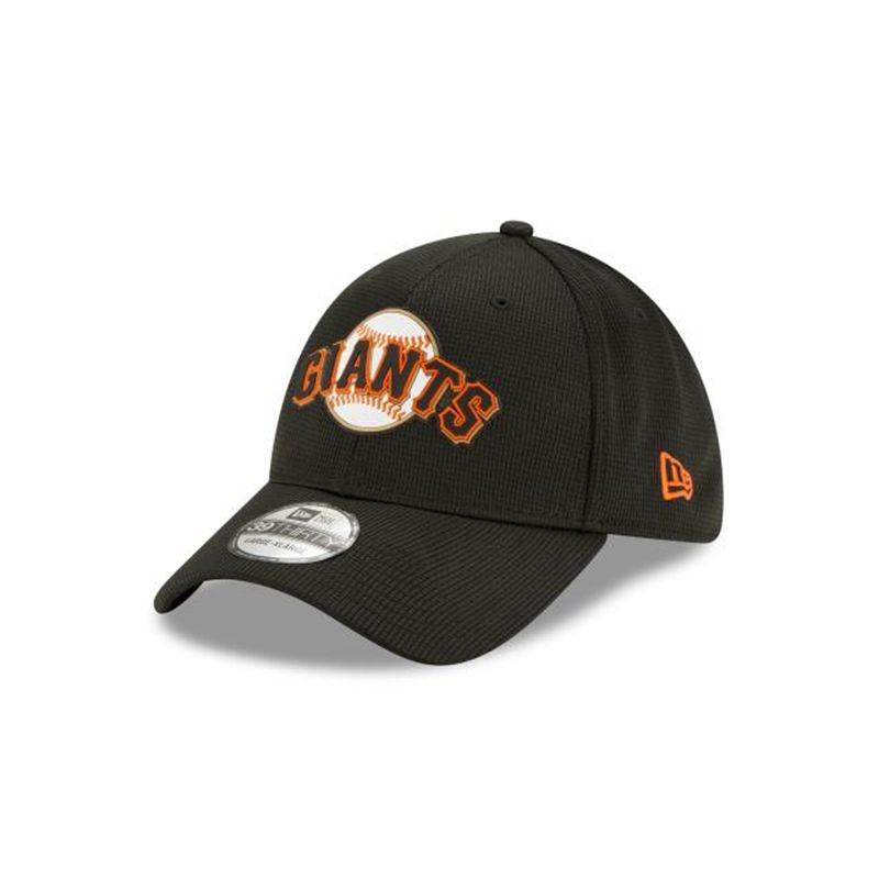 MLB San Francisco Giants Clubhouse Collection 39Thirty Stretch Fit (YNO6780) - Black New Era Caps